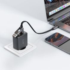 AceFast Kabel USB-C – USB-A / USB-C 480 Mb/s 3 A 0,2 m – črn