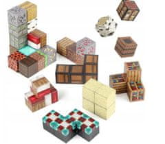 shumee Magnetne Minecraft kocke 100 kock za zlaganje