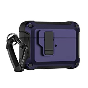 HURTEL Trdi etui za Airpods 4 s karabinom - vijoličen