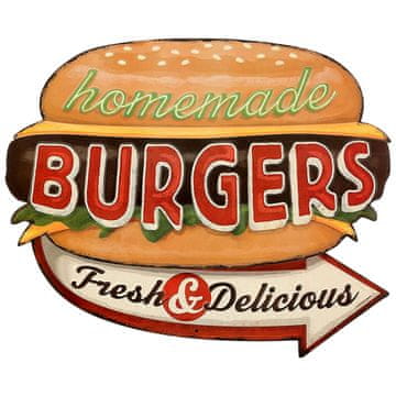 shumee Dekorativni znak za burger - vintage slog