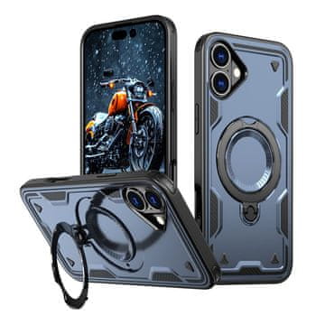 HURTEL Ovitek Hybrid Armor za iPhone 16 – moder