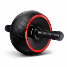 WOZINSKY Kolo za vadbo trebušnih mišic (ab wheel) s podlogo – črno