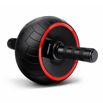 WOZINSKY Kolo za vadbo trebušnih mišic (ab wheel) s podlogo – črno