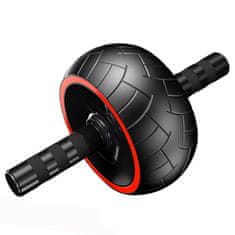 WOZINSKY Kolo za vadbo trebušnih mišic (ab wheel) s podlogo – črno