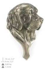 Artdog Zlati prinašalec - trkalo za vrata v obliki pasje glave, medeninasto trkalo, retro dekoracija vrat Art-Dog