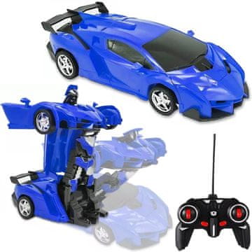 Lean-toys 2-v-1 robotski transformator na daljinsko upravljanje - avto in mehanizem z LED učinki in driftanjem