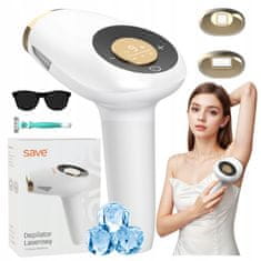 shumee Brezbolezen IPL laserski odstranjevalec dlak za telo, bikini, obraz, hladilni nastavki
