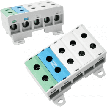 Tracon Electric Priključek za tirnice 5 x 2,5 - 35 mm² barvni TRACON FLEAL-35 3-fazni, N, zaščitni
