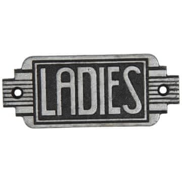 shumee Litoželezna plošča na vratih za ženske, retro napis, črna, podstrešje, art deco