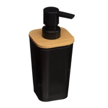 5Five® Dozirnik mila črne barve s črpalko za pomivalno sredstvo, šampon, balzam 300 ml