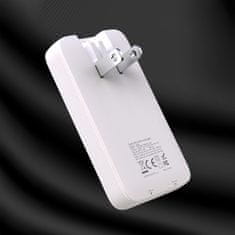 DUDAO Ultra tanek GaN potovalni stenski polnilnik 65 W USB-A USB-C PD eu/zda - bel