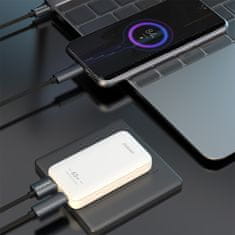 DUDAO Ultra tanek GaN potovalni stenski polnilnik 65 W USB-A USB-C PD eu/zda - bel