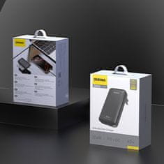 DUDAO Ultra tanek GaN potovalni stenski polnilnik 65 W USB-A USB-C PD eu/zda - črn