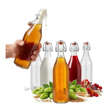 shumee 6X steklenic Costolata 500 ml z mehanskim zamaškom Steklenice 0,5 l 6 kosov