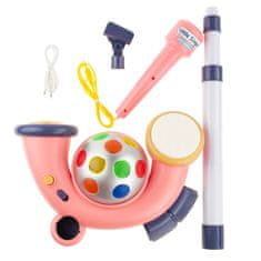 TOP GIFT RJ2835 karaoke mikrofon NA stojalu disko krogla MP3 ZA otroke mala zvezda