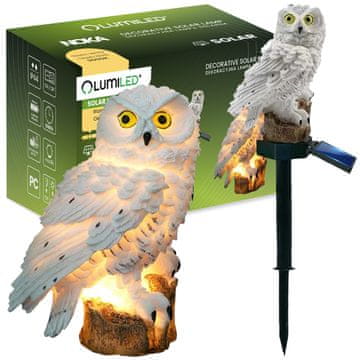 LUMILED SONČNA SVETILKA OWL LED VRTNA SVETILKA VELIKA SVETILKA ZA RISANJE V VRTNEM DEKORACIJI