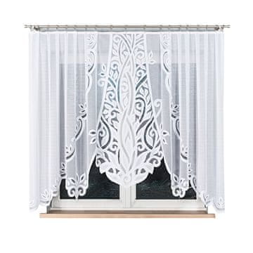 shumee Pola - Že izdelana žakard zavesa z izrezom na dnu - 300x160 cm - bela -