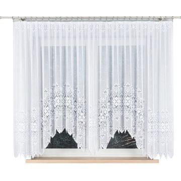 shumee Nadia - Že izdelana žakard zavesa z izrezom na dnu - 400x160 cm - bela
