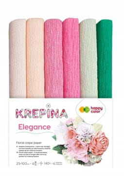 shumee Dekorativni valoviti krep papir 25x100cm MIX Elegance 6 barv 6 rolic