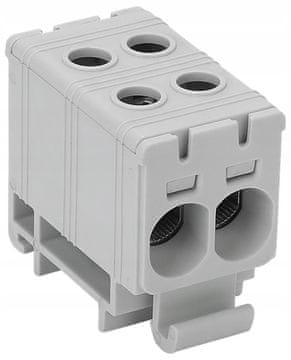 Tracon Electric Sivi konektor za zbiralke 2 x 2,5-35 mm² 135 A tracon fleal-35/2