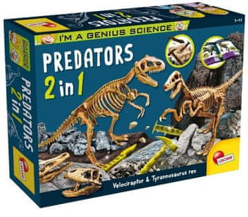 Lisciani Izobraževalni komplet z dinozavri Little Genius Predators 2 v 1