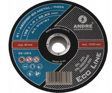 shumee Kovinski disk Andre 125 x 1,0 mm kovina/nerjavno jeklo ECO line