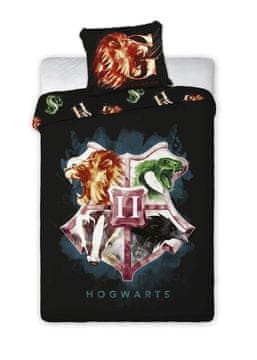 Faro Otroški posteljni komplet 140x200 Harry Potter grb Bradavičarke