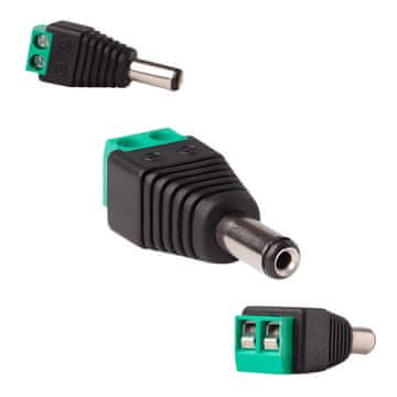 Vtič DC 2.1/5.5 s hitrim konektorjem za mono LED trakove moški