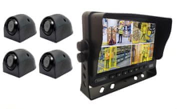 shumee 7-palčni monitor ALL BSD (zaznavanje pešcev) + 4 kamere z IR