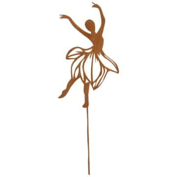 shumee Kovinski vrtni okrasek za plesno balerino Corten 41 cm