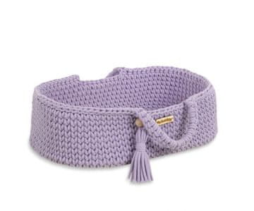 MY SWEET BABY Nosilec za punčke Moses Basket boho bombaž - vijoličen