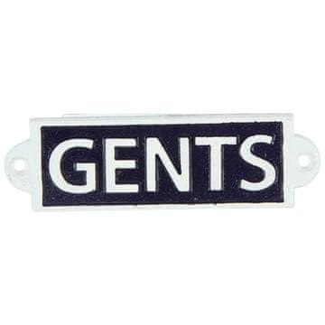 shumee Litoželezna napisna tablica za vrata "Gents" za moške