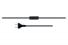 F-ELEKTRO Priključni kabel s stikalom, črn ploščat, OMYp 2x0,75