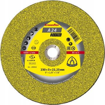 KLINGSPOR Rezalna plošča za kovino 180x3x22 A24EX