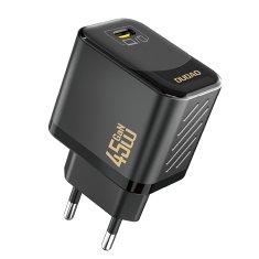 DUDAO Stenski polnilnik A28 GaN USB-C 45W - črne barve