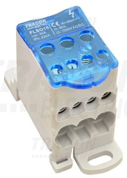 Tracon Electric Razdelilni blok 3×16mm2 - 4×10mm2 1000VAC/DC 80A