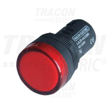 Tracon Electric LED indikatorska lučka, rdeča 12V AC/DC, d=22mm