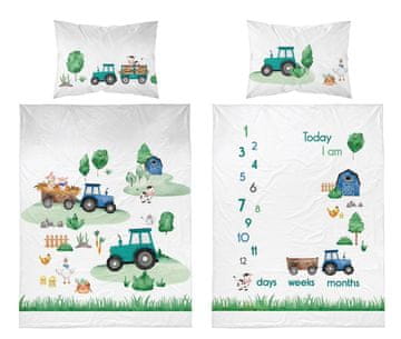 Detexpol Otroška posteljnina 100x135 Traktor Farm bombaž