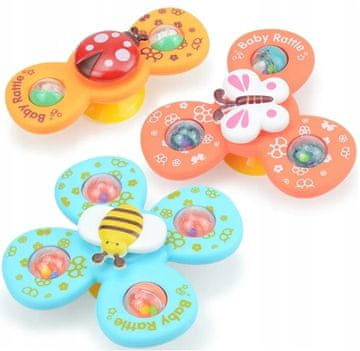 shumee Fidget spinner s priseskom, senzorični, 3 kosi