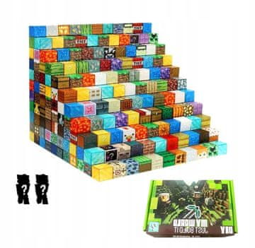 shumee Magnetne Minecraft kocke 100 kock za zlaganje