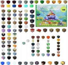 shumee Magnetne Minecraft kocke 100 kock za zlaganje