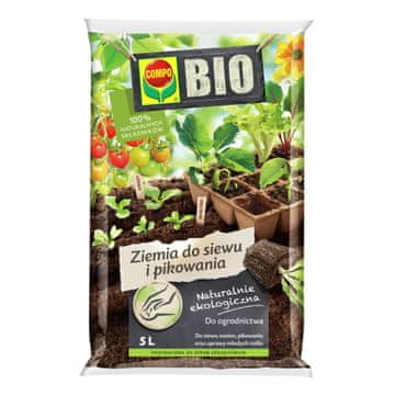 COMPO Zemlja za setev in prešivanje Bio 5 L compo