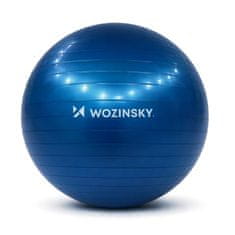 WOZINSKY Gimnastična žoga za vadbo s črpalko, 65 cm – modra