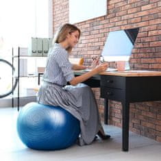 WOZINSKY Gimnastična žoga za vadbo s črpalko, 65 cm – modra