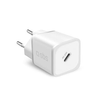 SBS GaN-omrežni polnilnik s podporo za Power Delivery 20 W – bel