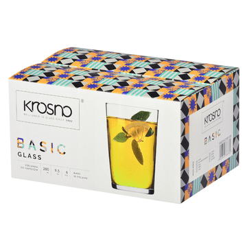 KROSNO Krosno poševni kozarec za čaj 6 x 280 ml