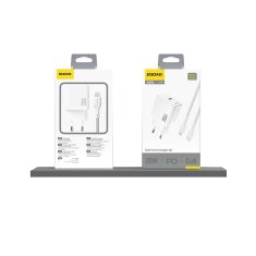 DUDAO Stenski polnilnik PD20W GaN USB-C - bel