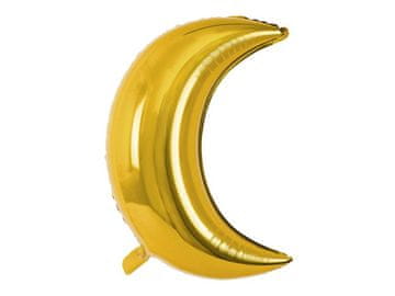 PartyDeco Folija balon v obliki lune, 60 cm, zlat