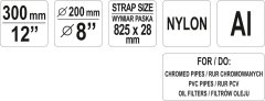 shumee Ključ za cevni trak / YT-22255 / yato