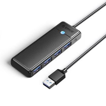 Orico Hub PAPW4A-C3, razdelilnik 4x USB-A – črn